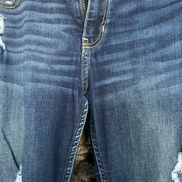 Hollister Blue Skinny Jeans with Distressed Details - Picture 7 of 9